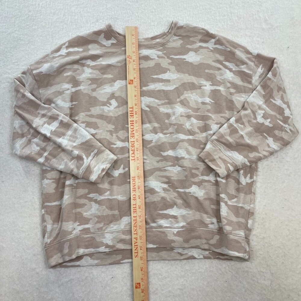 Athleta Balance Pullover Sweatshirt Ultra Soft Camo Oatmeal Heather Size 1X - Picture 7 of 7